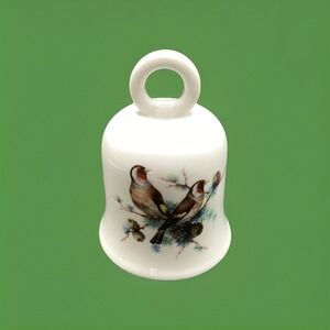 Vintage Limoges France Bird Bell Ceramic with Ceramic Loop Handle